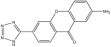 3-(1H-Tetrazol-5-yl)-7-amino-9H-xanthen-9-one Struktur