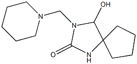 3-Piperidinomethyl-4-hydroxy-2-oxo-1,3-diazaspiro[4.4]nonane Struktur