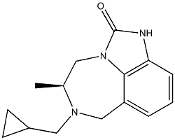 [5S,(+)]-4,5,6,7-Tetrahydro-5-methyl-6-cyclopropylmethylimidazo[4,5,1-jk][1,4]benzodiazepine-2(1H)-one Struktur