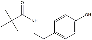 N-(4-Hydroxyphenethyl)-2,2-dimethylpropanamide Struktur