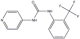 1-[(2-(Trifluoromethyl)phenyl)]-3-(pyridin-4-yl)urea Struktur