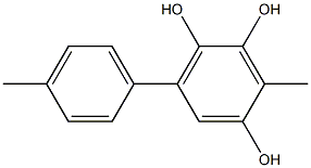 3-Methyl-6-(4-methylphenyl)benzene-1,2,4-triol Struktur