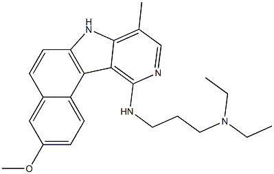 11-(3-Diethylaminopropylamino)-8-methyl-3-methoxy-7H-benzo[e]pyrido[4,3-b]indole Struktur