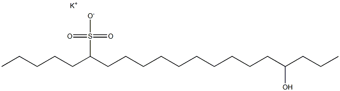 17-Hydroxyicosane-6-sulfonic acid potassium salt Struktur