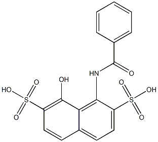 8-Hydroxy-1-(benzoylamino)-2,7-naphthalenedisulfonic acid Struktur