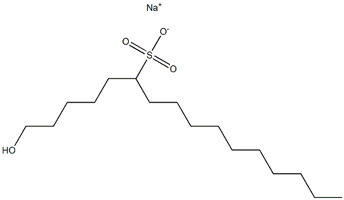 1-Hydroxyhexadecane-6-sulfonic acid sodium salt Struktur