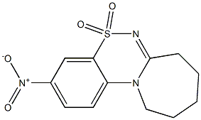 8,9,10,11-Tetrahydro-3-nitro-7H-azepino[2,1-c][1,2,4]benzothiadiazine 5,5-dioxide Struktur