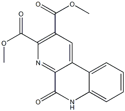 2-(Methoxycarbonyl)-3-(methoxycarbonyl)benzo[f][1,7]naphthyridin-5(6H)-one Struktur