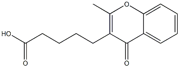 5-(2-Methyl-4-oxo-4H-1-benzopyran-3-yl)valeric acid Struktur