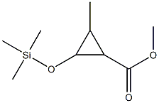 3-Methyl-2-(trimethylsiloxy)cyclopropanecarboxylic acid methyl ester Struktur