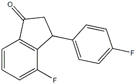 2,3-Dihydro-4-fluoro-3-(4-fluorophenyl)-1H-inden-1-one Struktur