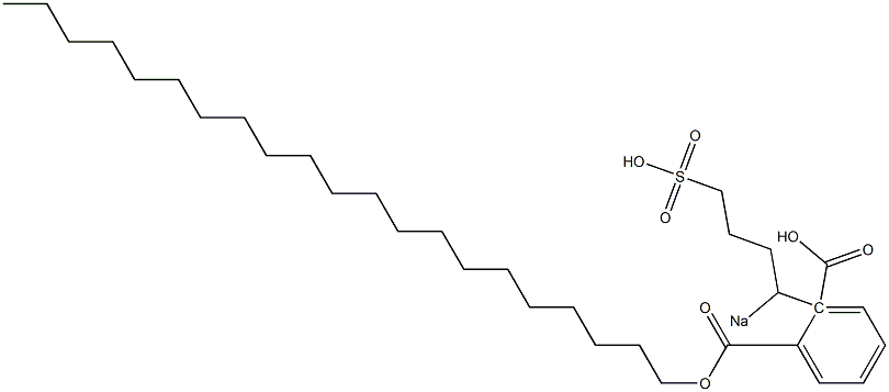 Phthalic acid 1-henicosyl 2-(1-sodiosulfobutyl) ester Struktur