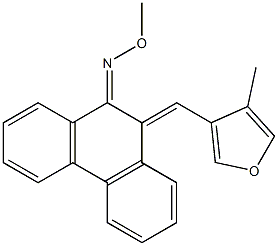 (10E)-9,10-Dihydro-9-(methoxyimino)-10-[(4-methylfuran-3-yl)methylene]phenanthrene Struktur