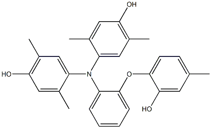 N,N-Bis(4-hydroxy-2,5-dimethylphenyl)-2-(2-hydroxy-4-methylphenoxy)benzenamine Struktur