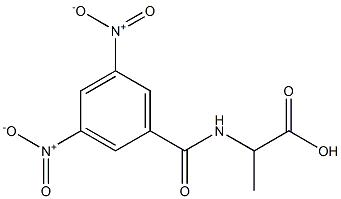 2-[(3,5-Dinitrophenyl)carbonylamino]propionic acid Struktur