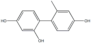 2'-Methyl-1,1'-biphenyl-2,4,4'-triol Struktur