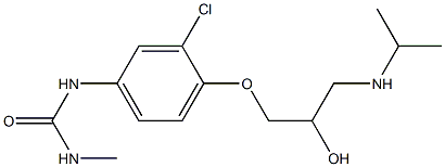 1-Methyl-3-[3-chloro-4-[2-hydroxy-3-[isopropylamino]propoxy]phenyl]urea Struktur