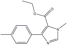 1-Methyl-4-(4-methylphenyl)-1H-imidazole-5-carboxylic acid ethyl ester Struktur