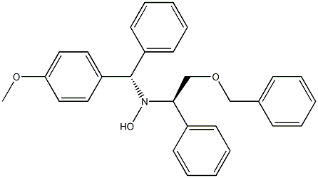 N-[(R)-2-Benzyloxy-1-phenylethyl]-N-[(S)-phenyl(4-methoxyphenyl)methyl]hydroxylamine Struktur