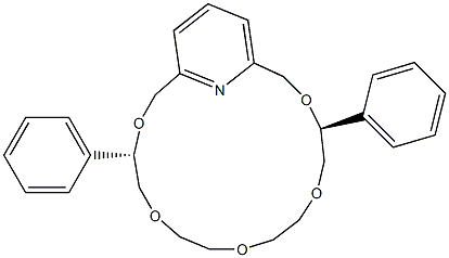 [4S,14S,(+)]-4,14-Diphenyl-3,6,9,12,15-pentaoxa-21-azabicyclo[15.3.1]henicosa-1(21),17,19-triene Struktur