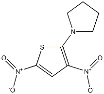 3,5-Dinitro-2-(1-pyrrolidinyl)thiophene Struktur