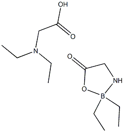 2,2-Diethyl-4H-[1,3,2]oxazaborol-5-one Diethyl-glycinat Struktur