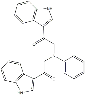 1-(1H-INDOL-3-YL)-2-([2-(1H-INDOL-3-YL)-2-OXO-ETHYL]-PHENYL-AMINO)-ETHANONE Struktur