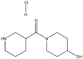 (4-Hydroxy-1-piperidinyl)(3-piperidinyl)methanonehydrochloride Struktur