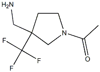 1-(3-(Aminomethyl)-3-(trifluoromethyl)pyrrolidin-1-yl)ethanone Struktur