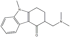 3- dimethylamino methyl-1,2,3,9- tetrahydro-9-methyl carbazole-4-one Struktur