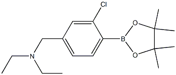 N-(3-Chloro-4-(4,4,5,5-tetramethyl-1,3,2-dioxaborolan-2-yl)benzyl)-N-ethylethanamine Struktur