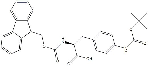 Fmoc-(4-T-BUTOXYCARBONYLAMINO)-L-PHENYLALANINE Struktur