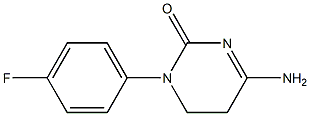 4-Amino-1-(4-fluoro-phenyl)-5,6-dihydro-1H-pyrimidin-2-one Struktur