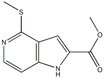 methyl 4-(methylthio)-1H-pyrrolo[3,2-c]pyridine-2-carboxylate Struktur