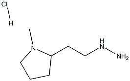 2-(2-hydrazinylethyl)-1-methylpyrrolidine hydrochloride Struktur