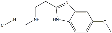 2-(5-methoxy-1H-benzo[d]imidazol-2-yl)-N-methylethanamine hydrochloride Struktur