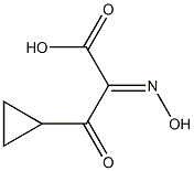 3-cyclopropyl-2-(hydroxyimino)-3-oxopropanoic acid Struktur