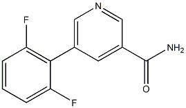 5-(2,6-difluorophenyl)pyridine-3-carboxamide Struktur