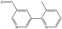 5-(3-methylpyridin-2-yl)pyridine-3-carbaldehyde Struktur