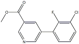 methyl 5-(3-chloro-2-fluorophenyl)pyridine-3-carboxylate Struktur