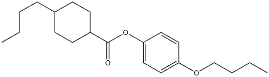 4-n-Butoxyphenyl 4-n-butylcyclohexanecarboxylate Struktur