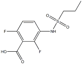 2,6-Difluoro-3-(propane-1-sulfonamido)benzoic acid Struktur