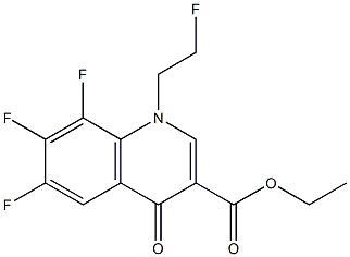 Ethyl 6,7,8-trifluoro-1-(2-fluoroethyl)-4-oxo-1,4-dihydroquinoline-3-carboxylate Struktur