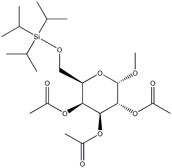 Methyl 2,3,4-tri-O-acetyl-6-O-triisopropylsilyl-a-D-galactopyranoside Struktur