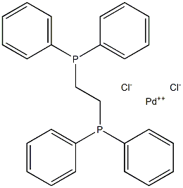 1,2-bis(diphenylphosphino)ethane palladium dichloride Struktur