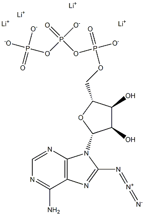 8-Azidoadenosine 5'-triphosphate tetralithium salt Struktur