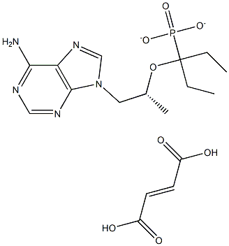 diethyl (R)-(((1-(6-amino-9H-purin-9-yl)propan-2-yl)oxy)
methyl)phosphonate fumaric acid salt Struktur