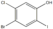 4-Bromo-5-chloro-2-iodo-phenol Struktur