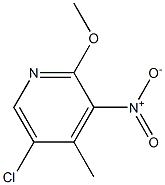 5-Chloro-2-methoxy-4-methyl-3-nitro-pyridine Struktur