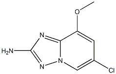 6-Chloro-8-methoxy-[1,2,4]triazolo[1,5-a]pyridin-2-ylamine Struktur